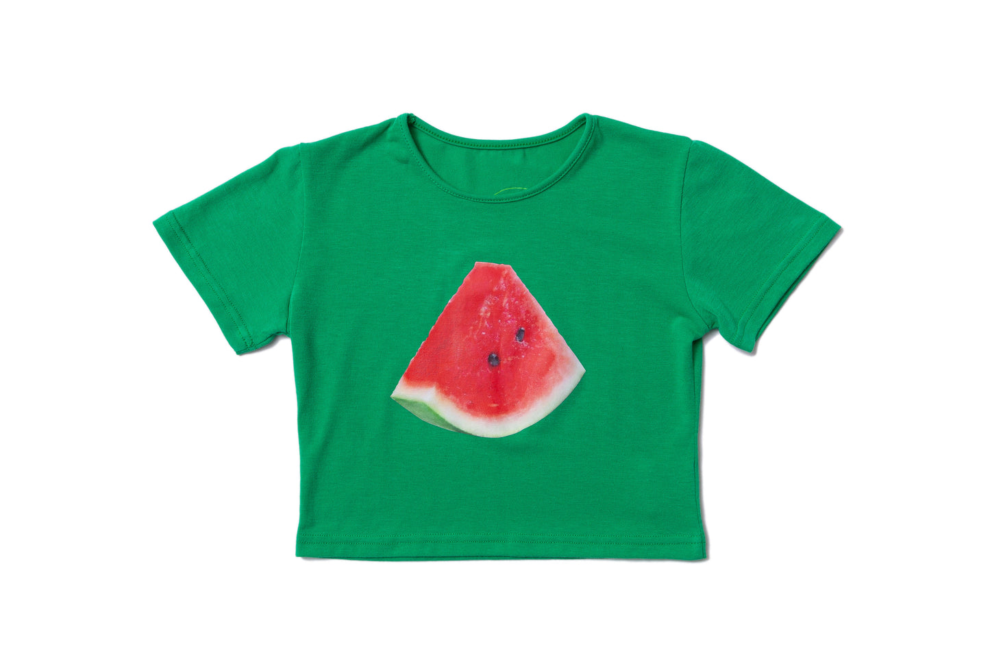 Green watermelon crop top